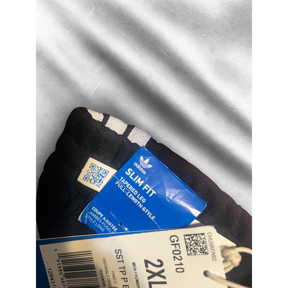 Adidas men 2XL black/white original pants new with tags - Picture 4 of 4